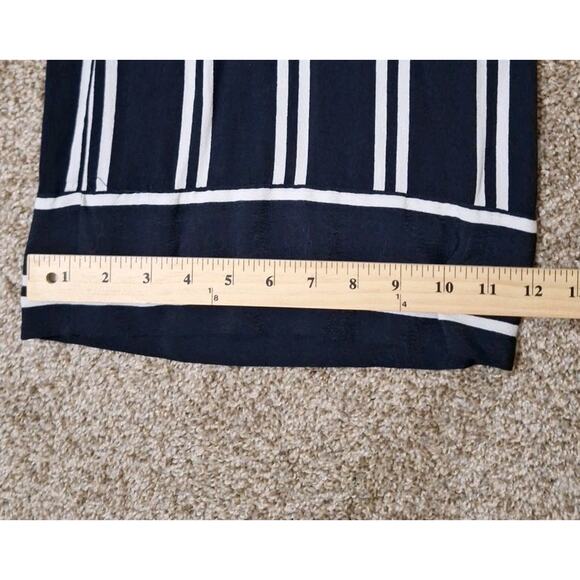 Lulus Womens Blue White Striped Elastic Waist Wide-Leg Pants Size Small Pockets - Picture 5 of 6